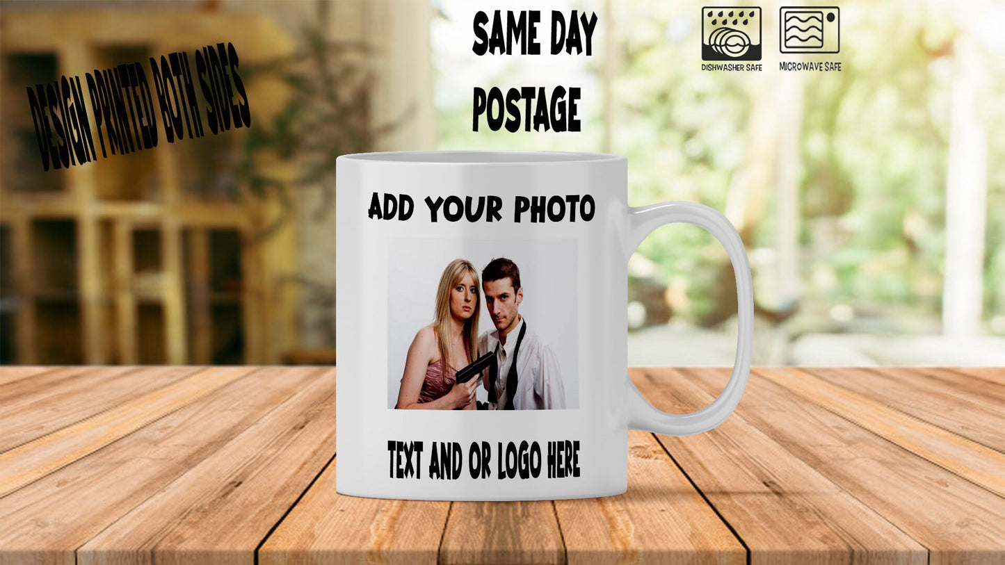 Custom Photo Mug: Personalized Glossy Ceramic Coffee Mug