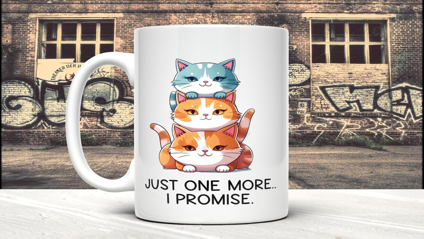 Introducing the Just One More, I Promise Cat Mug! cat lover gift