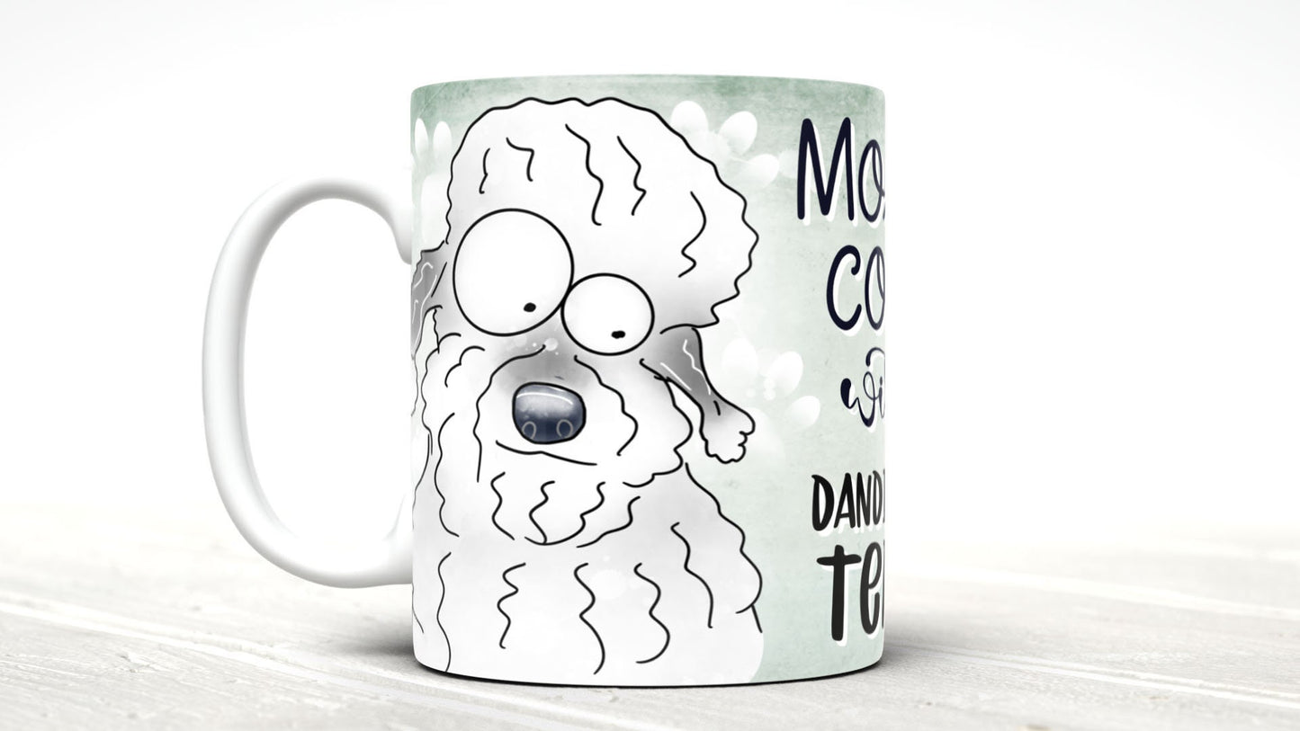 Morning coffee with my Dandie Dinmont terrier cute cartoon doggy mug perfect gift for him her mum dad nan