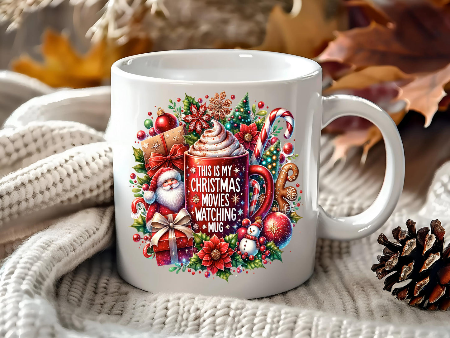 This is My Christmas Movie Watching Mug 11oz coffee mug great for the christmas nights in with the other half