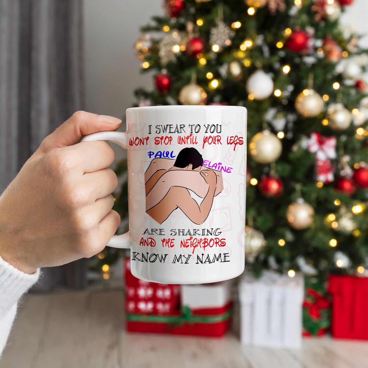 Rude but true Personalized Gift For Couple Mug - I Swear To You i wont stop, Funny Adult Mug For Him & Her