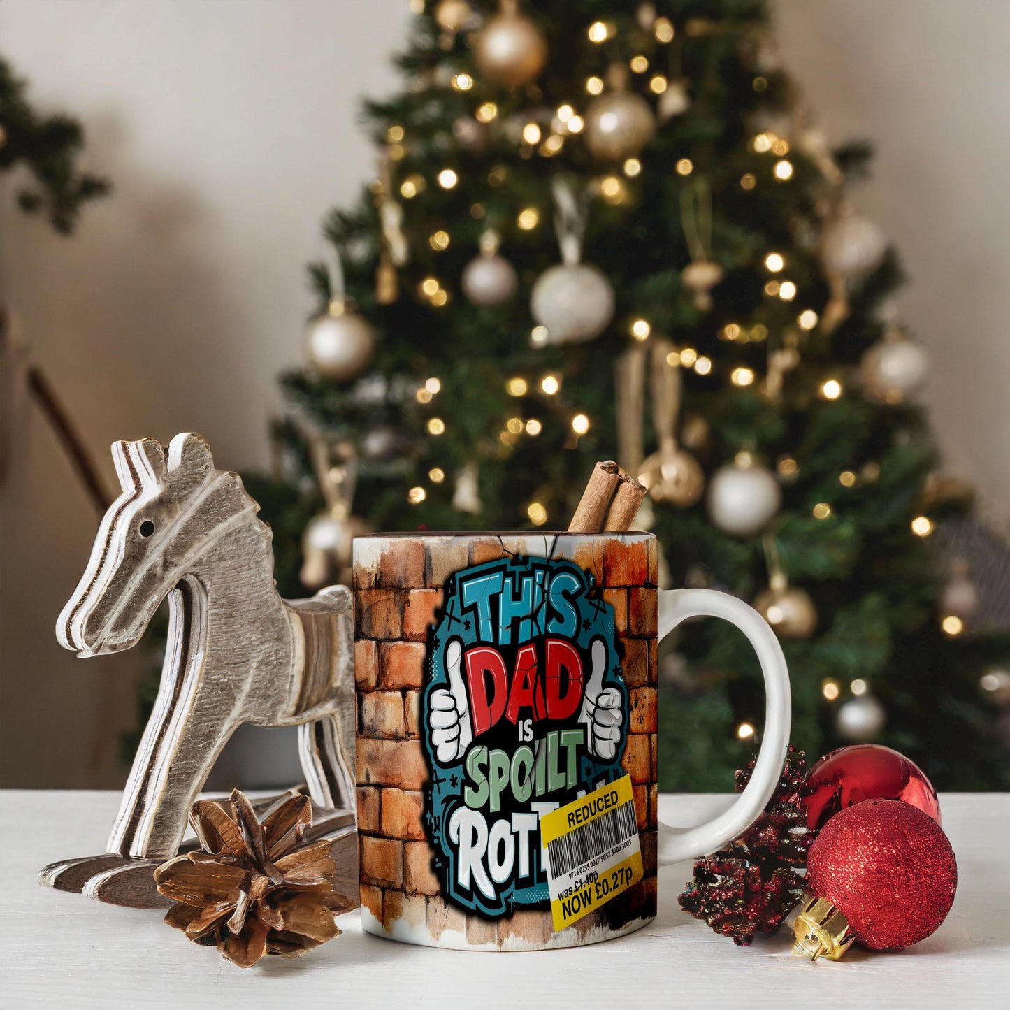 This Dad's Spoilt Rotten: A Hilarious Mug for the World's Best Dad 11oz mug great christmas gift for dad him husband