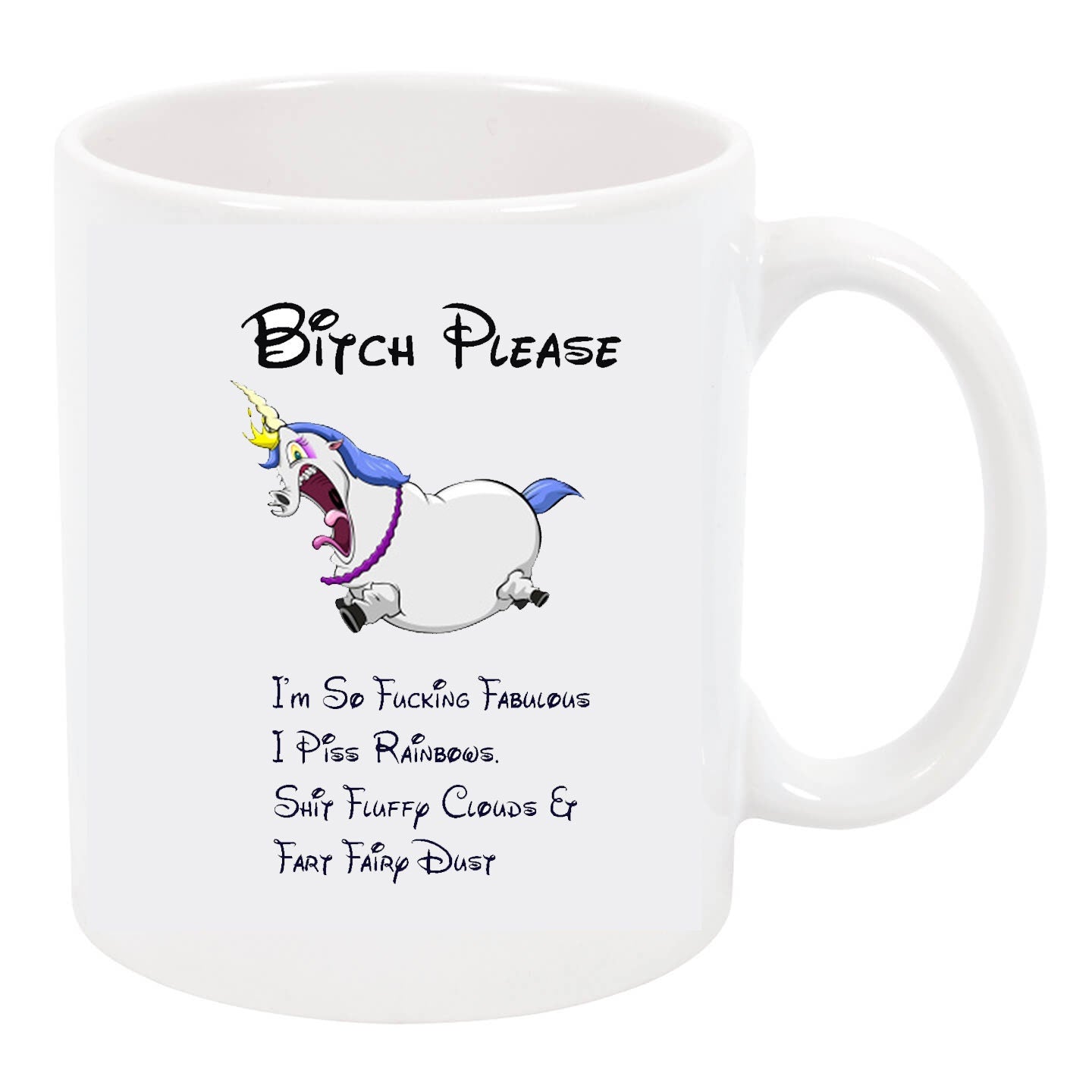 rude funny adult unicorn mug