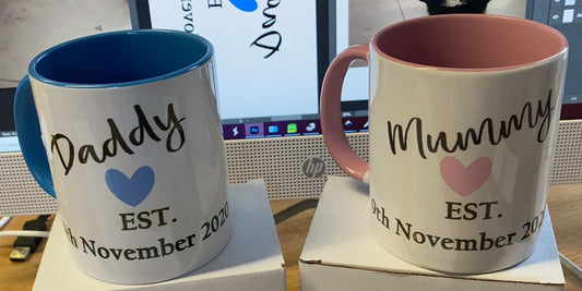 be coming a mummy and daddy mug