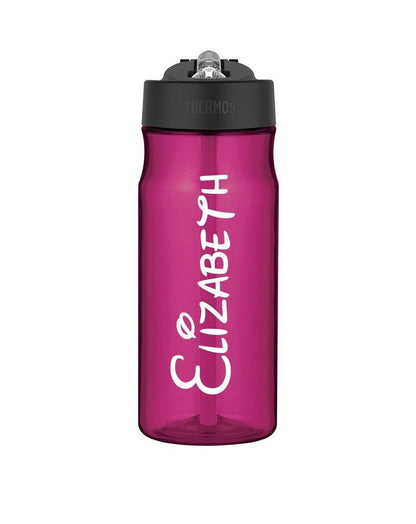 Personalised Sticker Name Word Label Water Drink Bottle Disney Font Decal