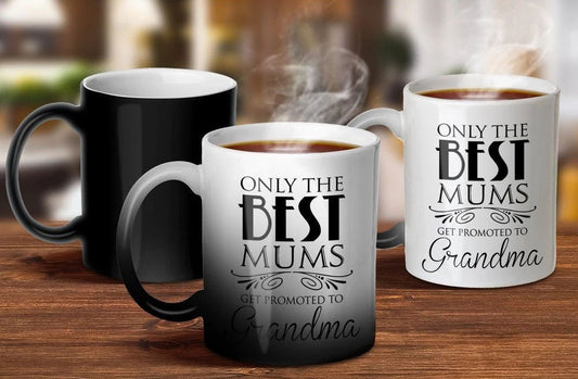 Only The Best Mums Get Promoted To Grandma magic mug