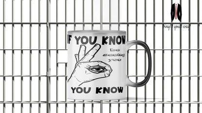 if you know you know be seeing you novelty mug its a brotherhood thing magic mug image appears when hot