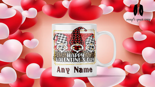 Valentines gnomes  mug Personalised Gift cup gnome valentines gift for him or her love you Gift for him Gift for her Anniversary Gift Couple