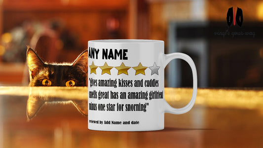 Personalised  Review Mug, Custom  Rating Mug, Valentines Gift for Him, Christmas, Husband/ wife /girlfriend/boyfriend Anniversary Present,