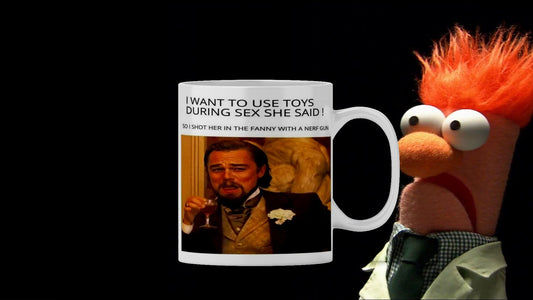 funny ,Novelty rude, slightly disturbing ,will offend ,someone that's for sure gift mug coffee mug toys