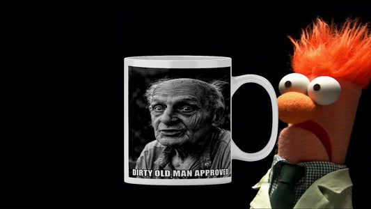 Funny Old Man Coffee Mug: Novelty Rude Gift