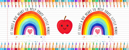 Personalized Teacher Mug: Rainbow Design, Thank You Gift