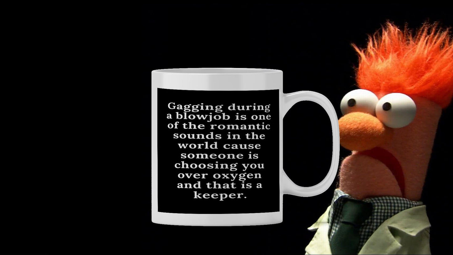funny ,Novelty rude, slightly disturbing ,will offend ,someone that's for sure gift mug coffee mug blow job