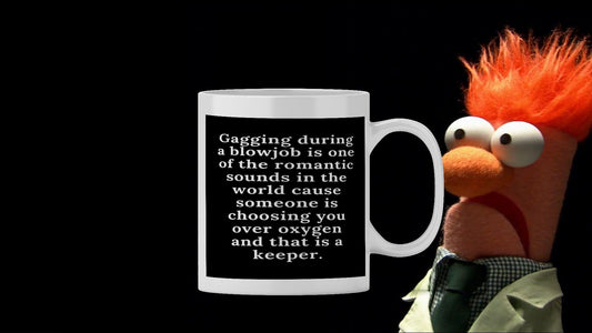 funny ,Novelty rude, slightly disturbing ,will offend ,someone that's for sure gift mug coffee mug blow job