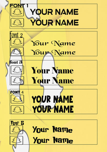 Personalized Social Media Name Car Sticker - Set of 2