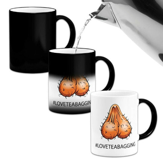 LOVETEABAGGING Funny/Rude Heat Colour Magic Changing Mug ~#loveteabagging