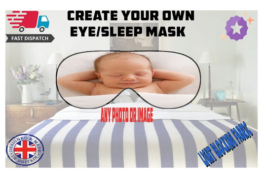 Personalized Satin Sleep Mask: Photo or Text, Hen Party Gift