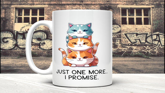 Introducing the Just One More, I Promise Cat Mug! cat lover gift