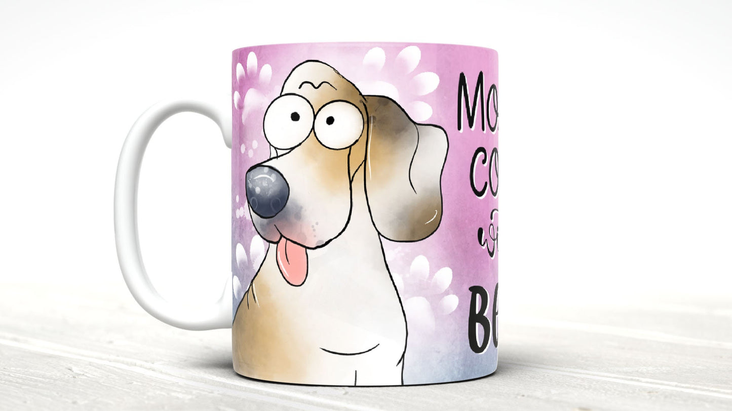 Morning coffee with my beagle cute cartoon doggy mug perfect gift for him her mum dad nan