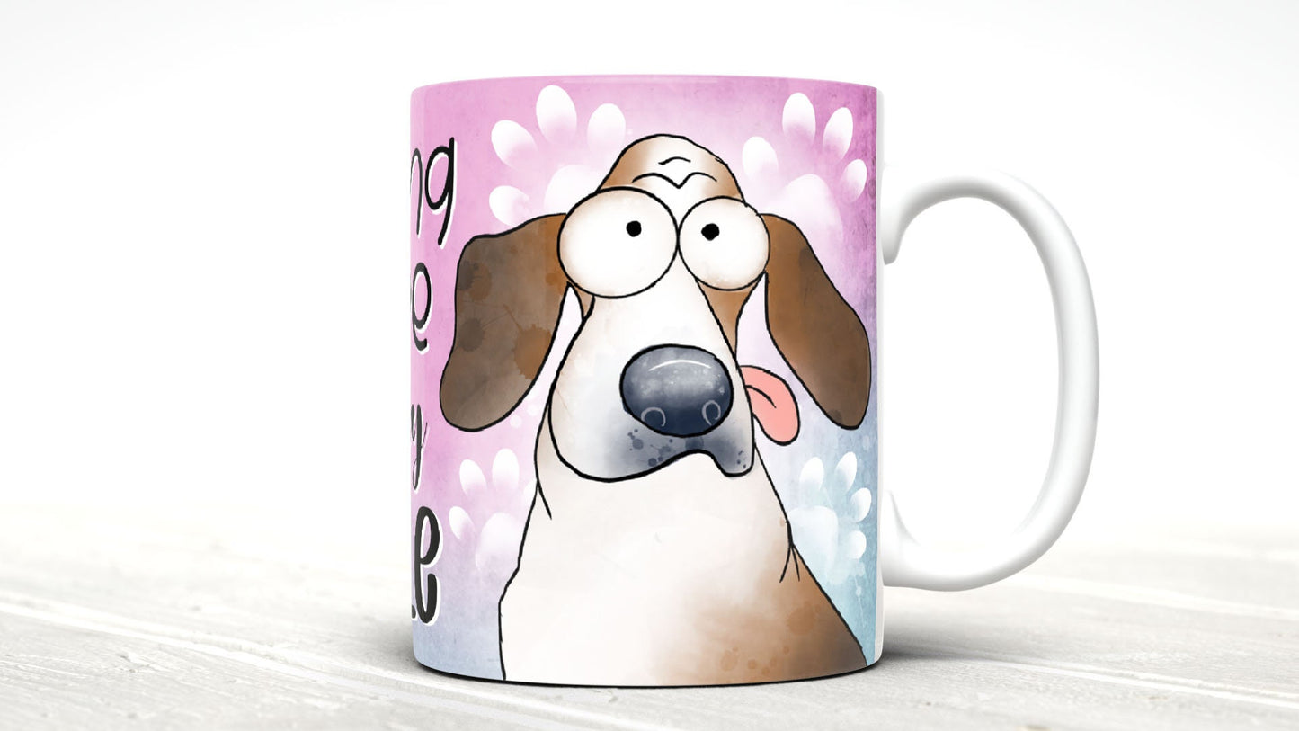 Morning coffee with my beagle cute cartoon doggy mug perfect gift for him her mum dad nan