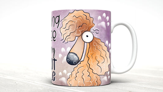 Morning coffee with my Apricot Poodle   cute cartoon doggy mug perfect gift for him her mum dad nan