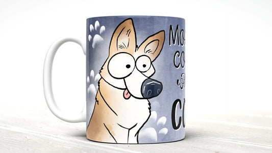 Morning coffee with my  Corgi  cute cartoon doggy mug perfect gift for him her mum dad nan