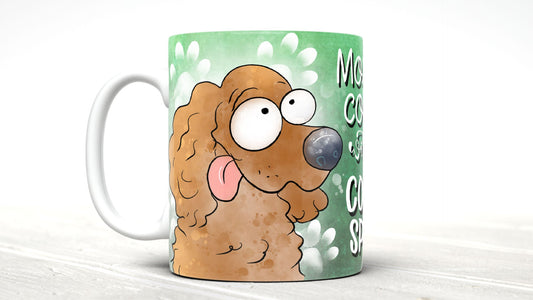 Morning coffee with my  Cocker Spaniel  cute cartoon doggy mug perfect gift for him her mum dad nan