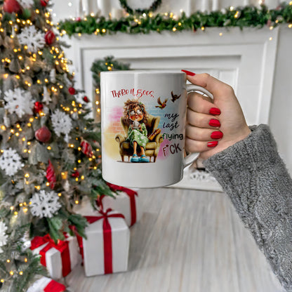 Ther goes my last flying f**k funny mug adult sence of humour great gift for her great gift for him mum dad teenages students