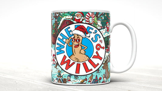 wheres willy christmas  mug great gift for him or her the mug just says it how it is secret santa gift