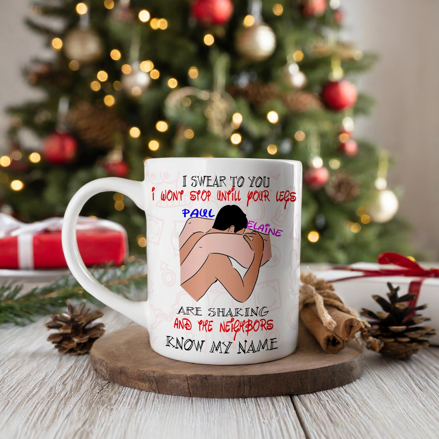 Rude but true Personalized Gift For Couple Mug - I Swear To You i wont stop, Funny Adult Mug For Him & Her