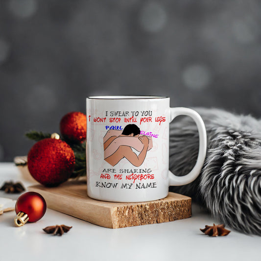 Rude but true Personalized Gift For Couple Mug - I Swear To You i wont stop, Funny Adult Mug For Him & Her
