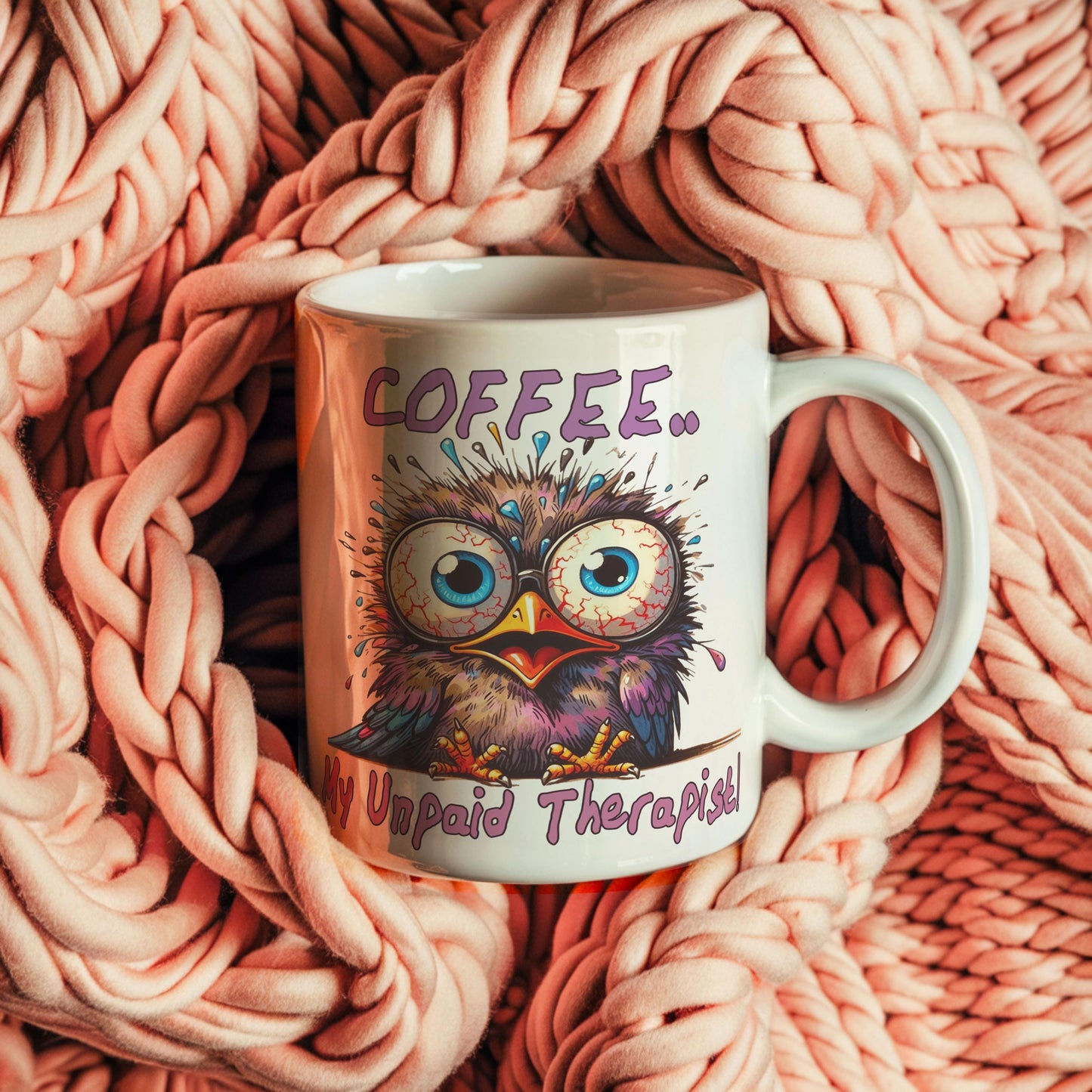 Coffee is My Unpaid Therapist Mug - Sarcastic Office Gift