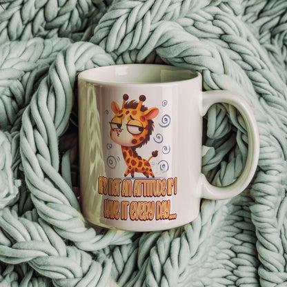 Sarcastic Giraffe Coffee Mug: Funny Office Gift