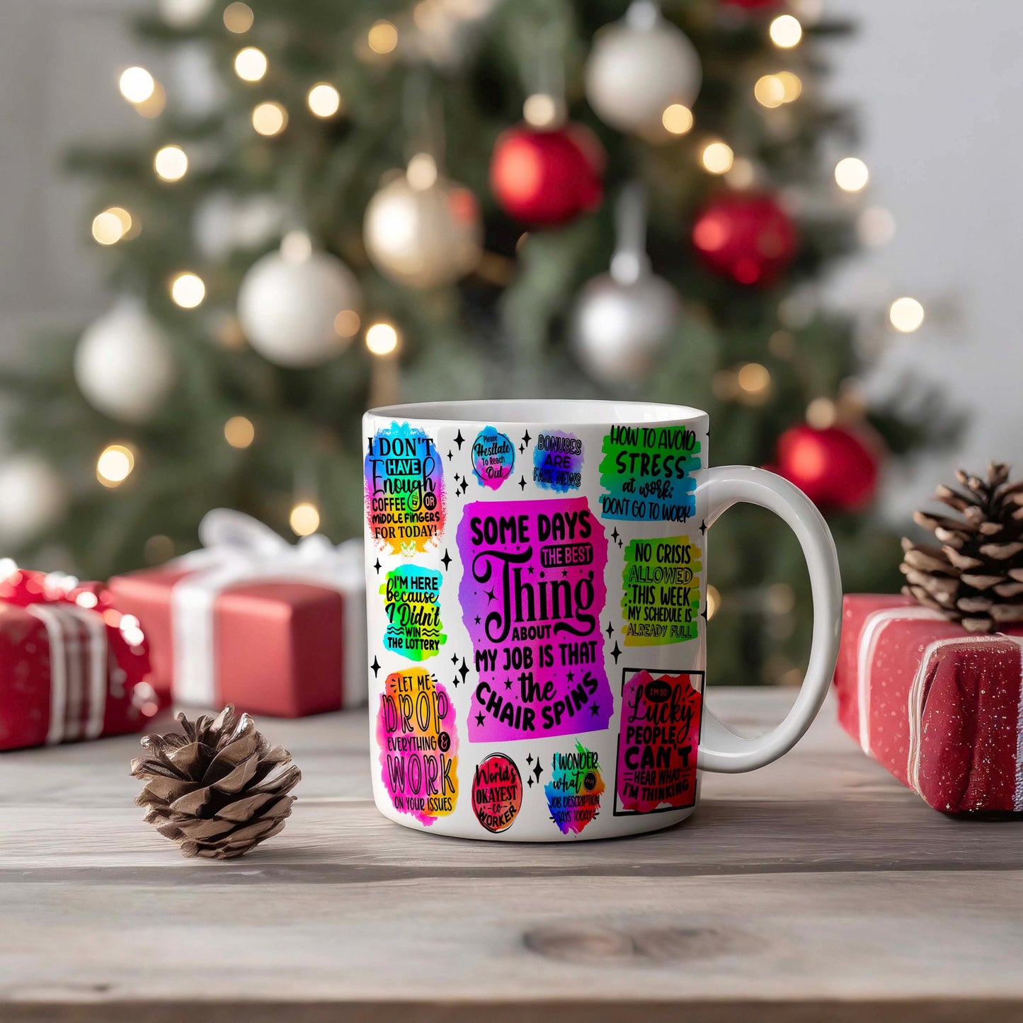 Funny Office Quotes Mug: Retro Style Gift