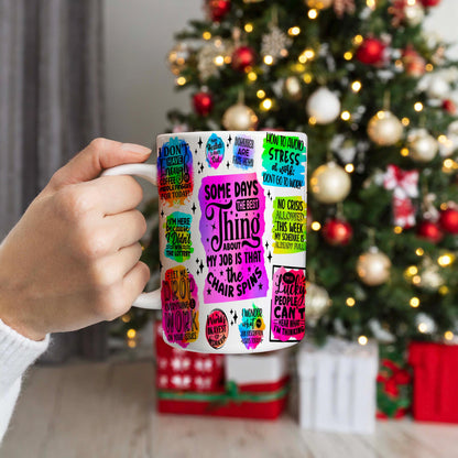 Funny Office Quotes Mug: Retro Style Gift