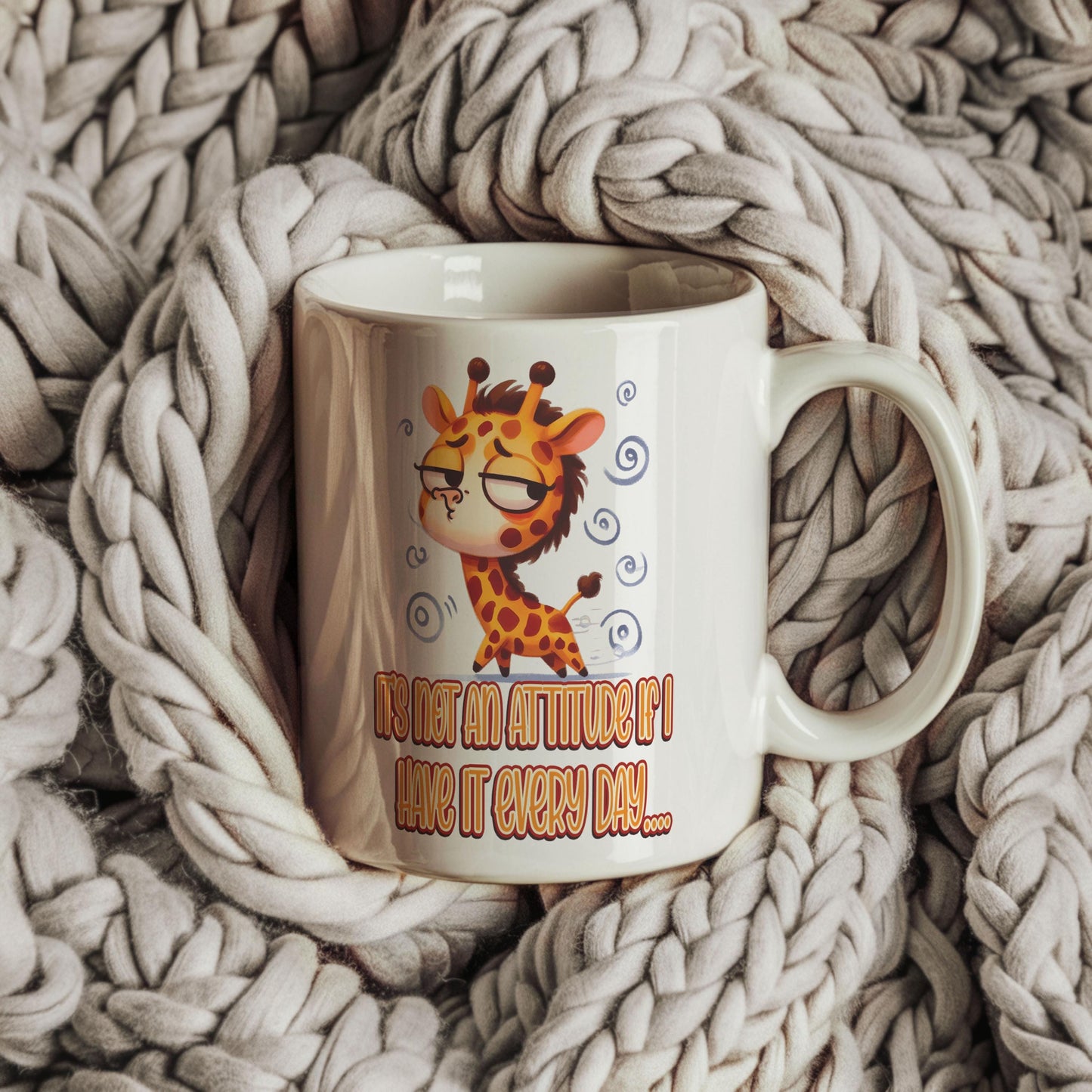 Sarcastic Giraffe Coffee Mug: Funny Office Gift